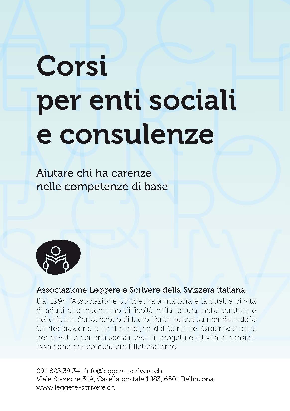 Corsi per enti sociali e consulenze